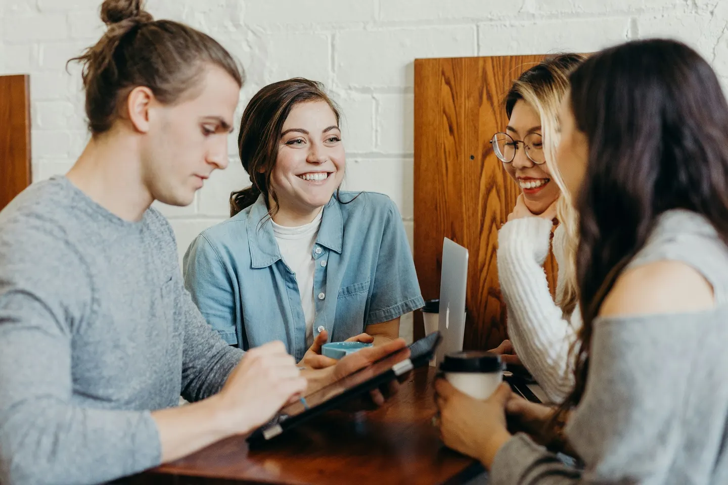 Friends at the table